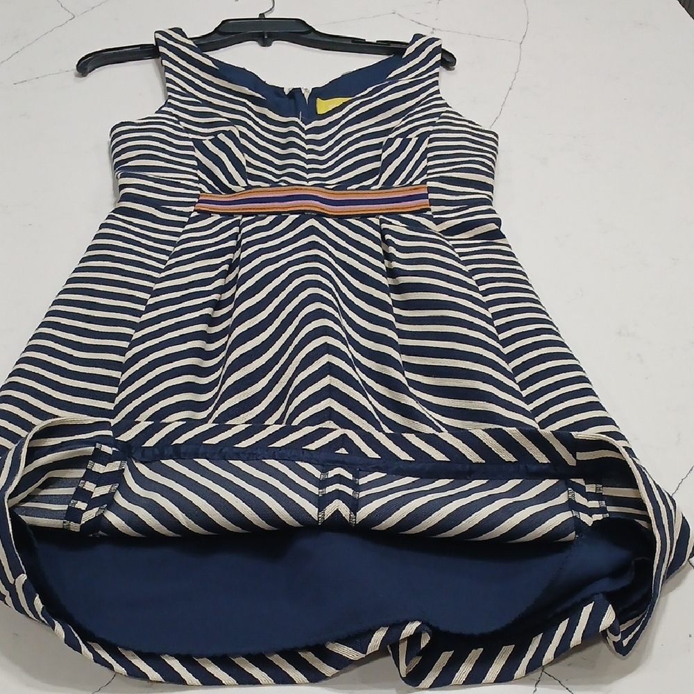 Maeve Black and White A-Line Midi Dress V-Neck Sleeveless New Without Tags - Picture 9 of 16